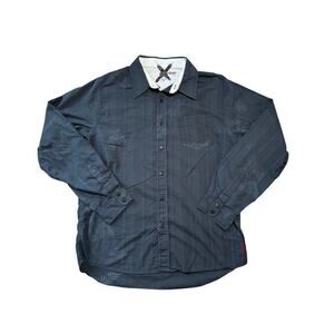 Billabong, button Down Long sleeve Shirt, Blue, size, Large, Slim Fit, Cotton